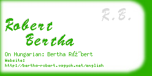 robert bertha business card